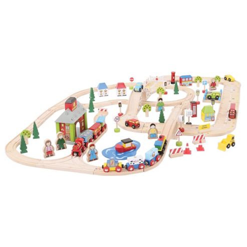 Image of Bigjigs Rail City Road And Railway Set