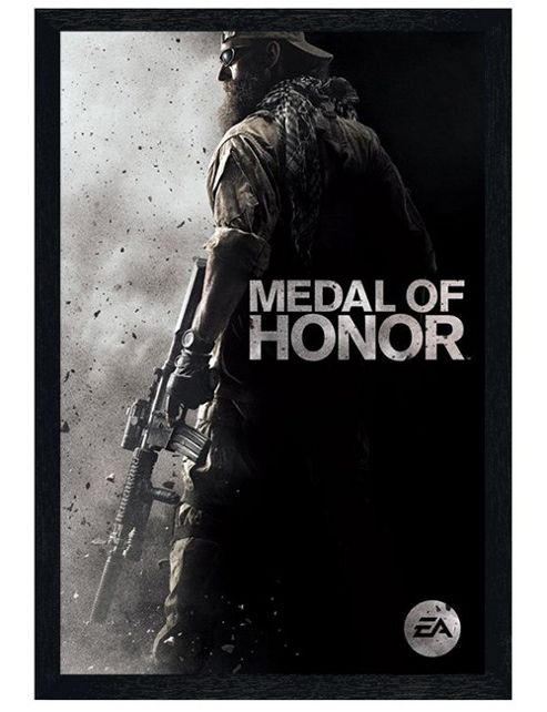 Image of Medal Of Honor Black Wooden Framed The Calm Before The Storm Moh Poster