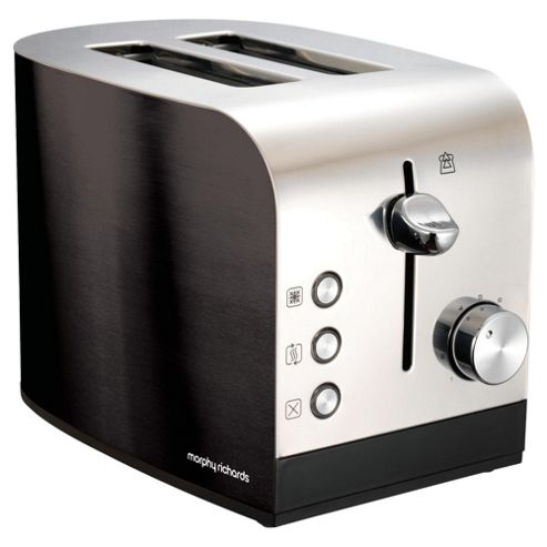 Image of Morphy Richards 44209 Accents 2 Slice Toaster - Black & Stainless Steel