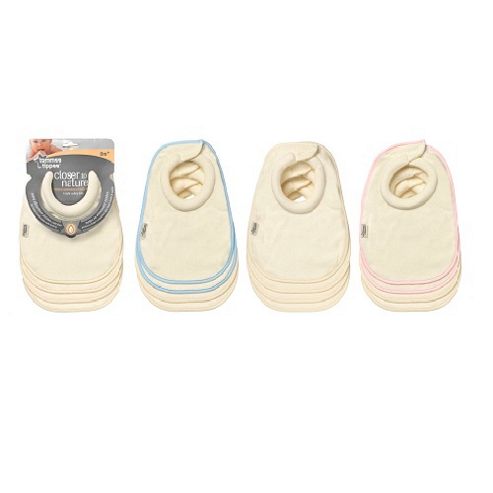 Image of Tommee Tippee Milk Feeding Bibs Pack Of 4 Cream