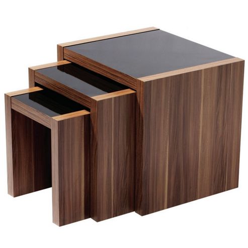 Image of Premier Housewares Fargo Nest Of Tables In Walnut