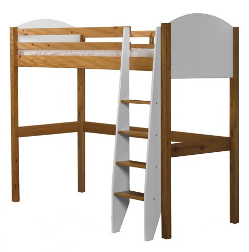 Image of Verona High Sleeper Bed Antique With White Details