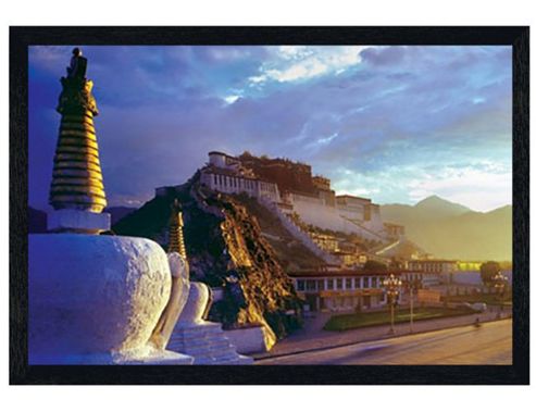 Image of Lhasa, Tibet Black Wooden Framed Potala Palace Poster