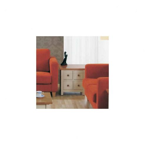 Image of Wilkinson Furniture Cotswold Eight Drawer Cd Chest In Natural Timber And Buttermilk
