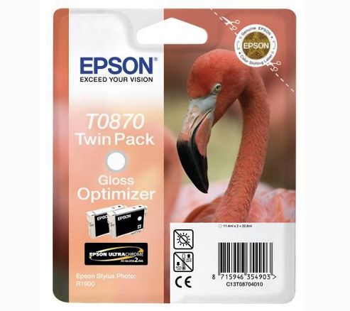 Image of Epson Twinpack Gloss Optimizer T0870 Ultra Gloss High-gloss 2