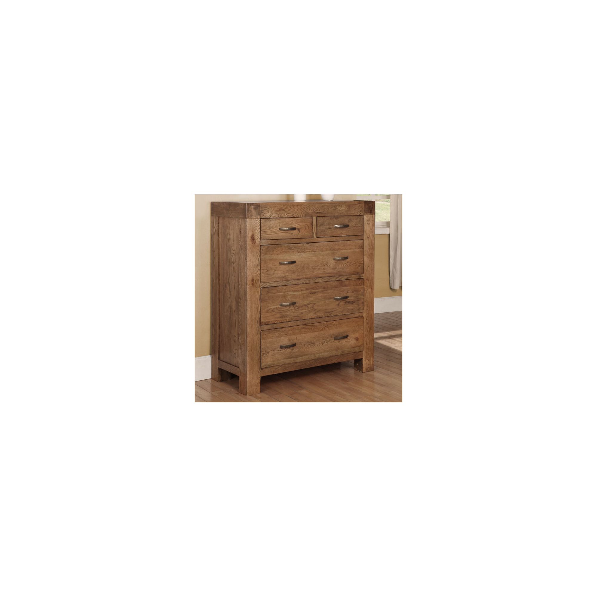 Hawkshead Santana Two Over Three Chest in Rich Patina at Tesco Direct