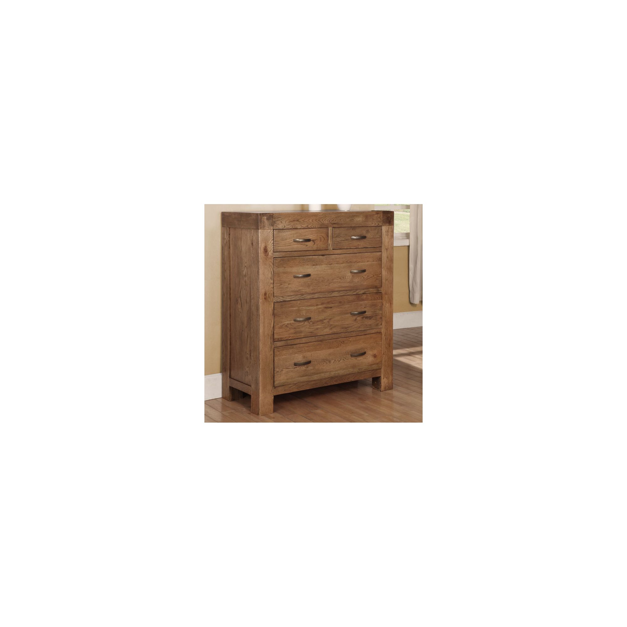 Hawkshead Santana Two Over Three Chest in Rich Patina at Tesco Direct