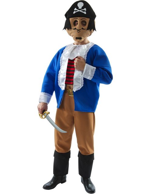 Image of Adult Captain Pugwash Costume Extra Large