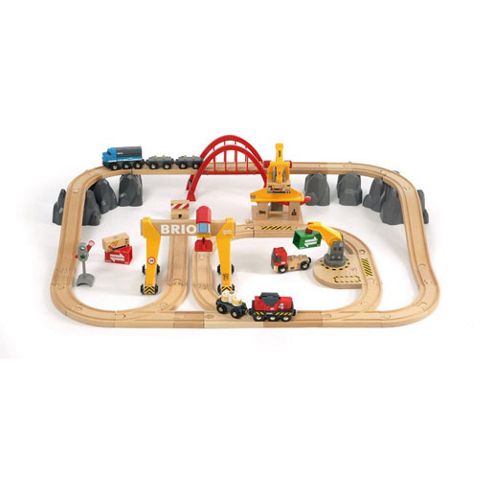 Image of Brio Cargo Railway Deluxe Set In Tub, Wooden Toy