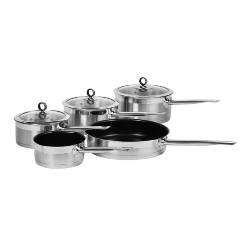 Image of Morphy Richards Accents 5 Piece Pan Set, Stainless Steel
