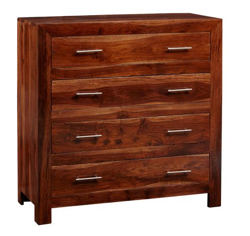 Image of Indian Hub Cube Sheesham Two Over Three Drawers Chest
