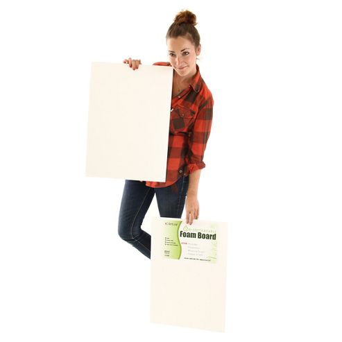 Image of Biodegradable Foam Board - 5mm - White - A2 - 2pk