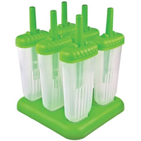 Image of Tovolo Groovy Pop Ice Lolly Moulds, Set Of 6, Green