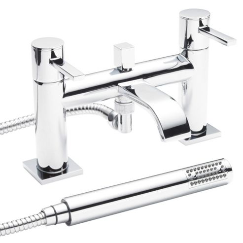 Image of Series W Bath Shower Mixer With Shower Kit & Wall Bracket