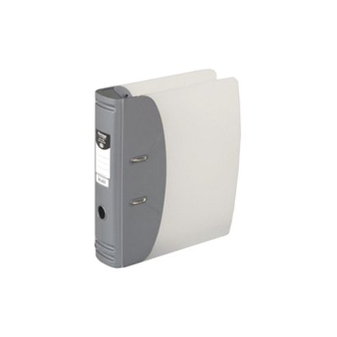 Image of Hermes Lever Arch File Heavy Duty A4 60mm Capacity Metallic Silver 832006