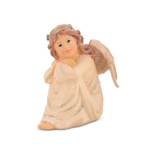 Image of Glitter Sitting Christmas Angel Ornament