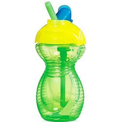 Image of Munchkin Click Lock Flip Straw Cup 10oz Green/yellow