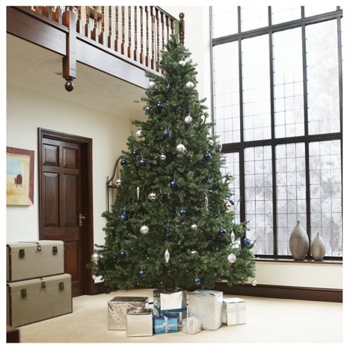 Image of Festive Pre-lit Colorado Spruce Christmas Tree With Warm White Led Lights, 12ft