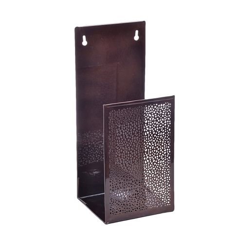 Image of Wall Mountable Dark Copper Metal Candle Holder
