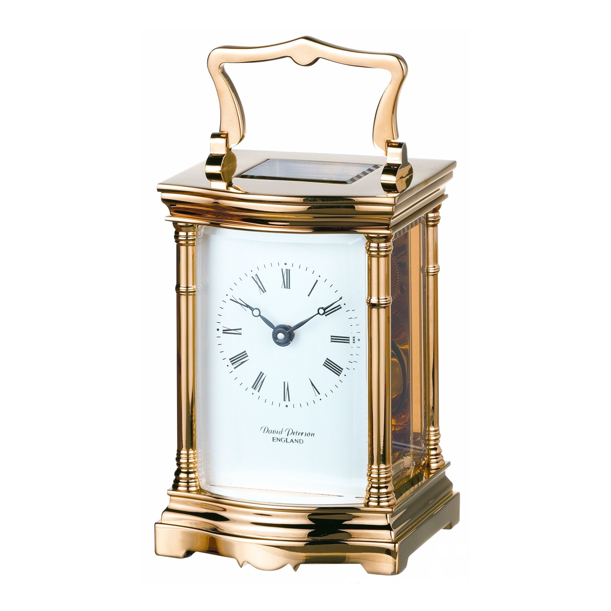 David Peterson Ltd 8 Day Bow Fronted Carriage Clock at Tesco Direct