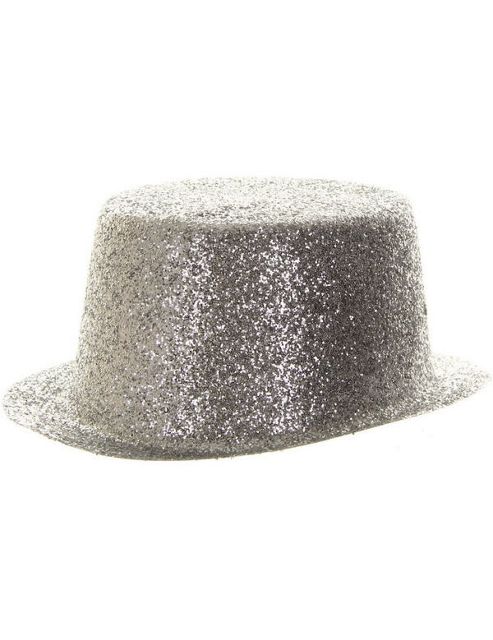Image of Silver Glitter Top Hat