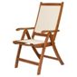 Windsor Folding Wood/Textilene Dining Recliner Chair