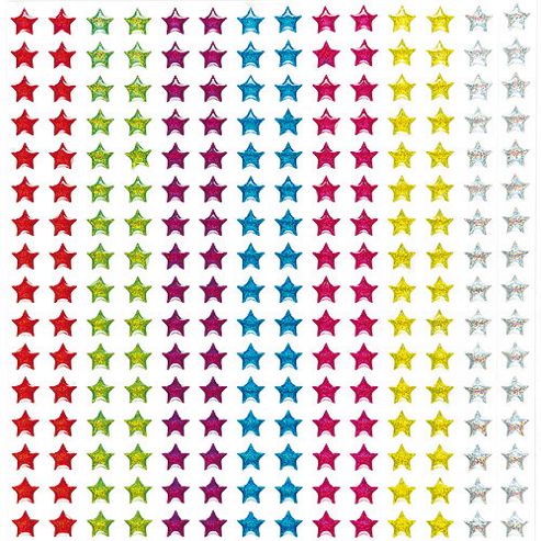 Image of Kids Crystal Glitter Stick-on Stars - Pack Of 280