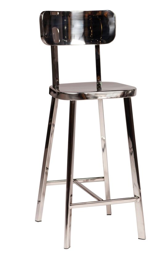 Image of Dan-form Carisma Barstool - Polished Steel