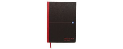 Image of Black N Red Book Casebound Recycled 90gsm 192pp A4 Ref 100080530 [pack 5]
