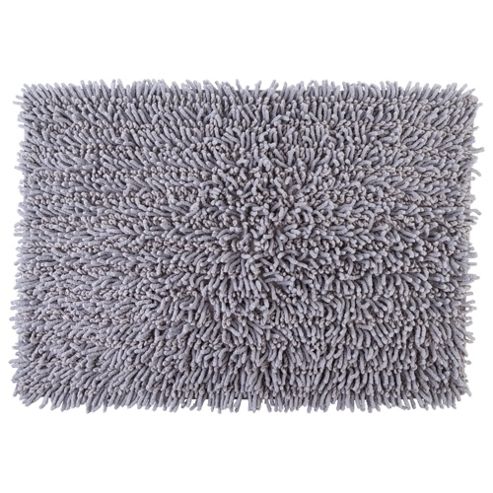 Image of Tesco Chenille Bath Mat, Silver