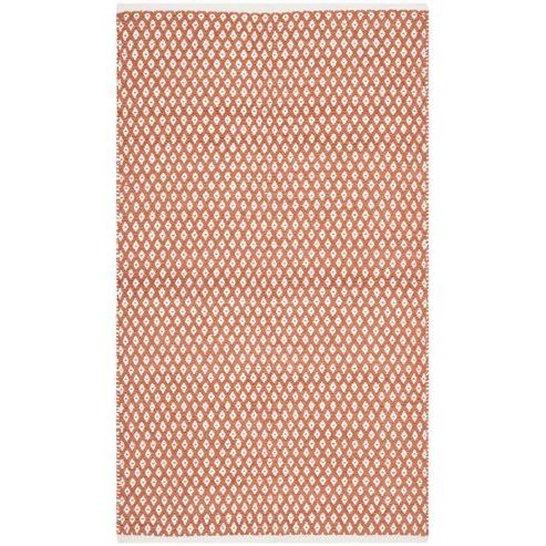Image of Safavieh Boston Nantucket Orange / Cream Tufted Rug - 92 Cm X 153 Cm (3 Ft X 5 Ft)