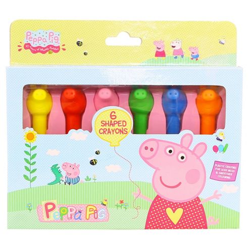 Image of Peppa 6 Shaped Crayons