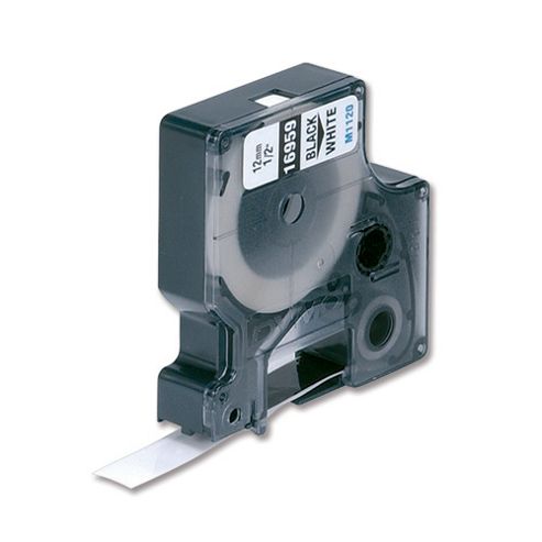 Image of Dymo D1 Tape For Labelmaker Polyester Permanent 12x5.5mm Black On White Ref 16959 S0718060