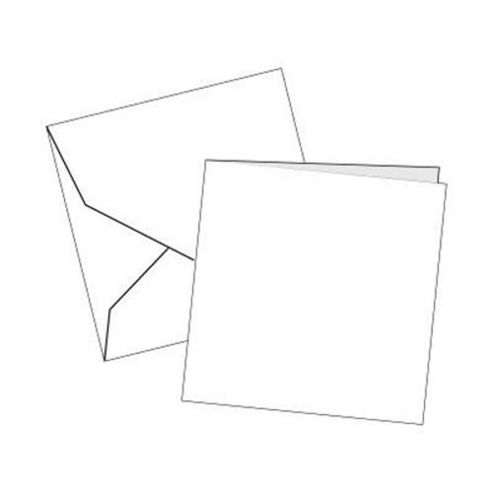 Image of Cards Single Fold Small (115 X 115 Mm) Square White 100 Pk