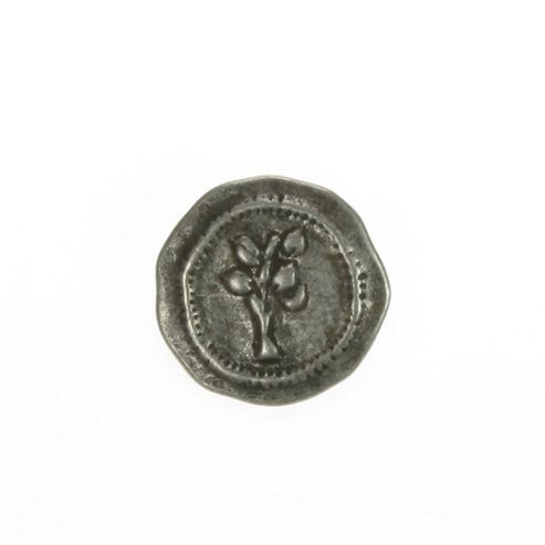 Image of Dill Buttons 30mm Embossed Leaf Silver