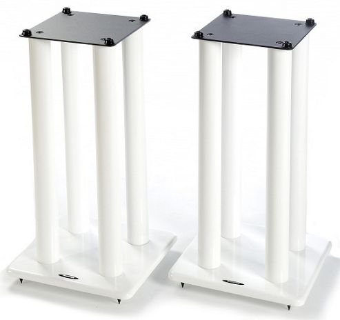 Image of Atacama Speaker Stands In White - Height 600mm
