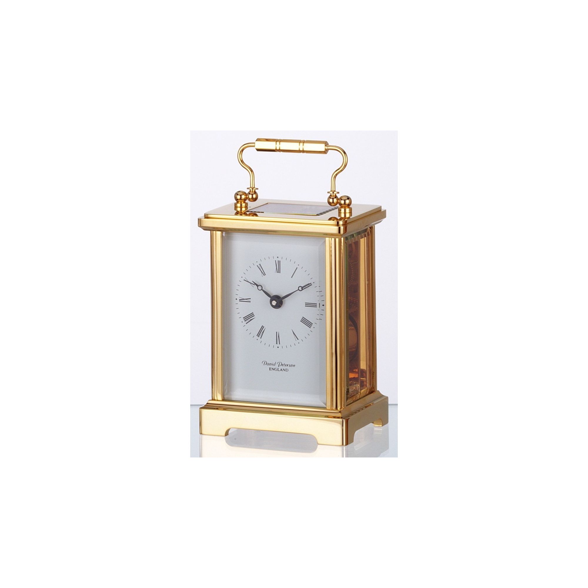 David Peterson Ltd 8 Day Obis Carriage Clock in Gold at Tesco Direct