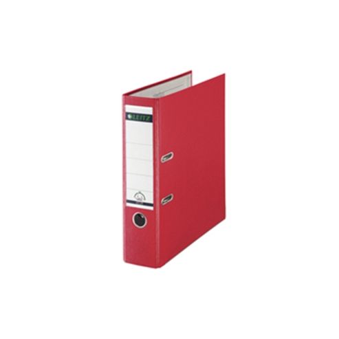 Image of Leitz Lever Arch File Plastic 80mm Spine A4 Red Ref 1010-25 [pack 10]