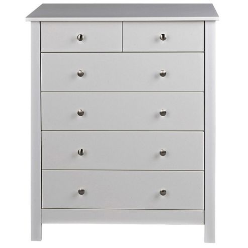 Image of Valufurniture Florence White 4+2 Chest Of Drawers