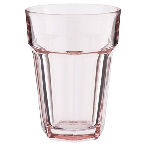 Image of Tesco Single Soda Glass, Pastel Rose