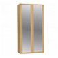 Forte Ruby Mirrored Wardrobe - Beech
