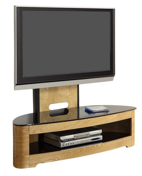 Image of Jual Curve Cantilever Tv Stand - Oak
