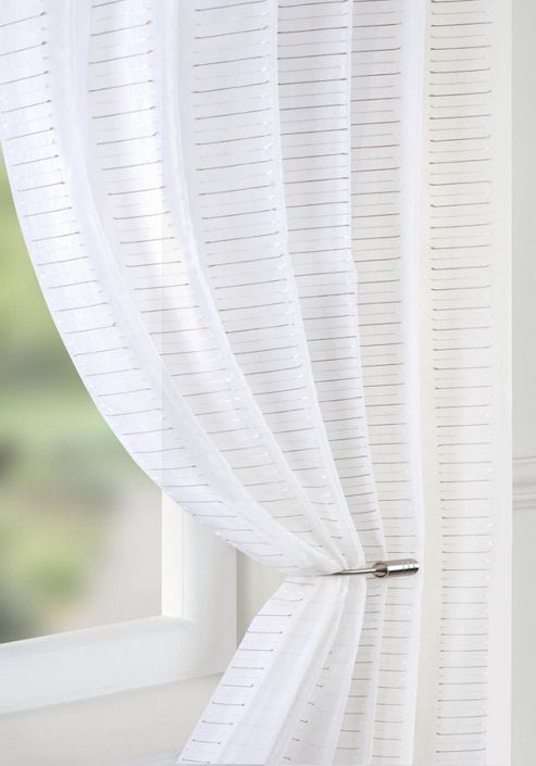 Image of Mexico Voile Curtain Panel - Beige