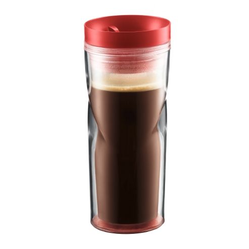 Image of Bodum Double Wall Travel Mug 0.45l / 16oz - Red