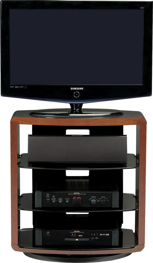 Image of Bdi Natural Cherry Tv Unit For Up To 37 Inch Tvs