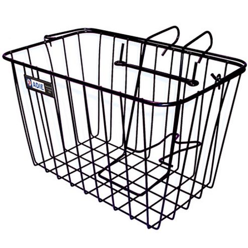 Image of Adie Front Large Cycle Wire Basket Black
