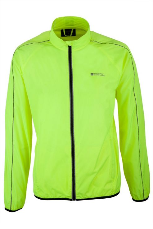 Image of Force Men's Water-resistant Running Jacket - Yellow