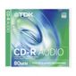 TDK CD-R Blank Audio CD Disc 80Min 10 Pack Jewel Case