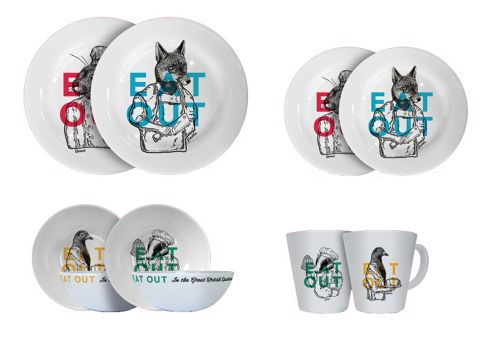 Image of Eat Out 8 Piece Melamine Set (2 Person)