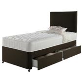 Rest Assured Classic 2 Drawer Single Divan and Headboard Chestnut